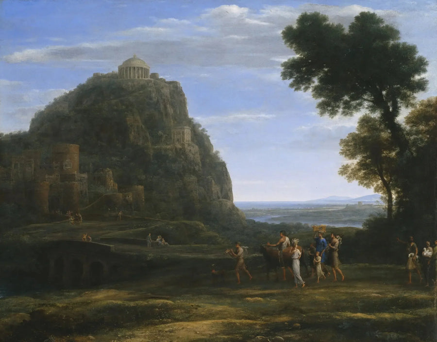 Ansicht von Delphi mit einer Prozession - Claude Lorrain