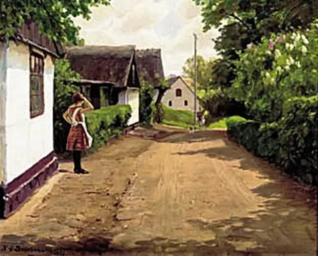 Blick auf Gundsømagle an einem Sommertag. - H. A. Brendekilde