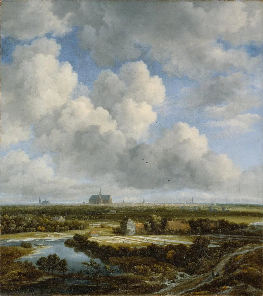 Vue de Haarlem avec champs de blanchiment - Jacob van Ruisdael