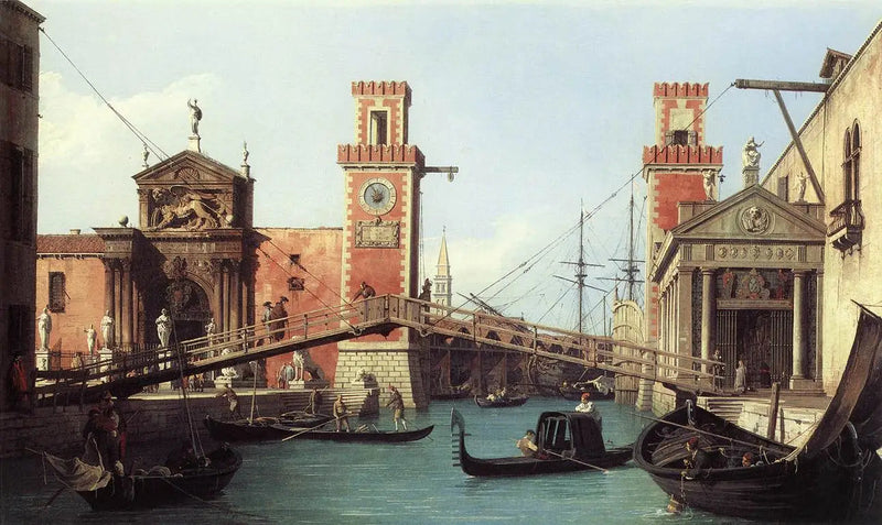 Blick auf den Eingang des Arsenals - Canaletto