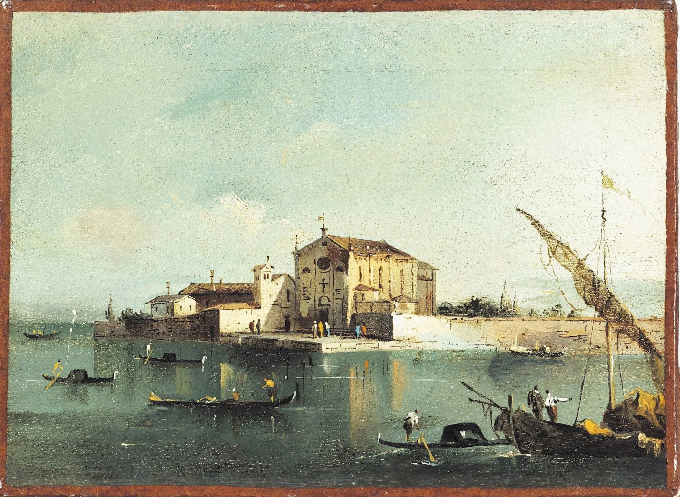 Vue de l'île de San Cristoforo di Murano - Francesco Guardi image 1 copie peinte à la main à l’huile