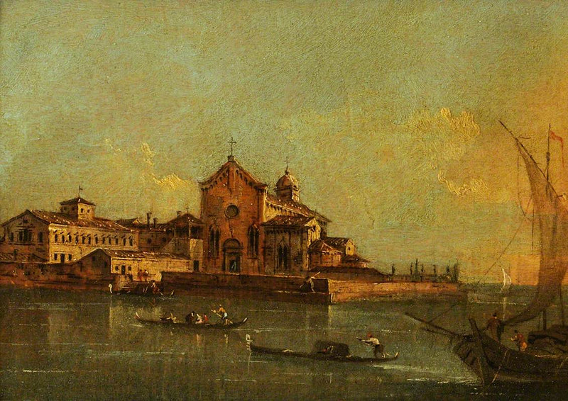Blick auf die Insel Sant'Elena, Venedig - Francesco Guardi