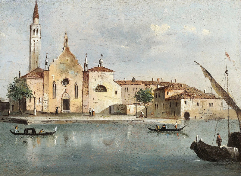 Blick auf die Insel Santa Maria delle Grazie - Francesco Guardi