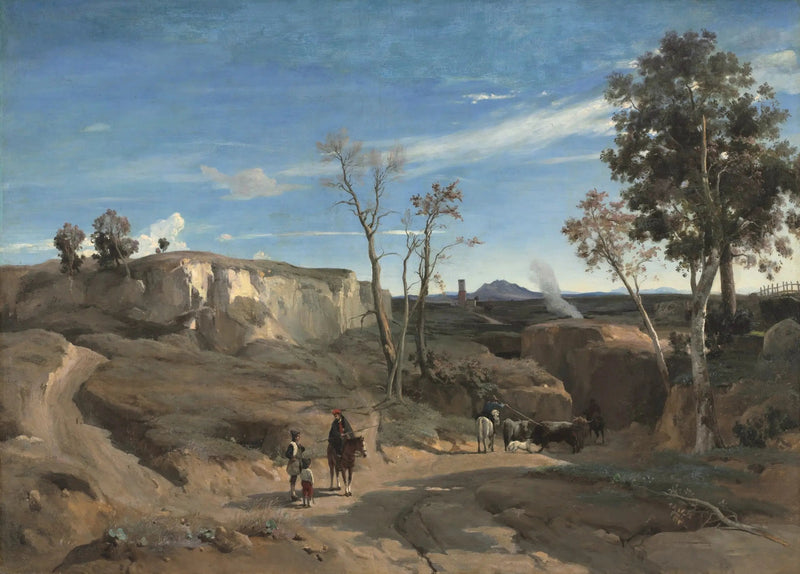 Blick auf die Cervara, Campagne de Rome - Jean-Baptiste Camille Corot