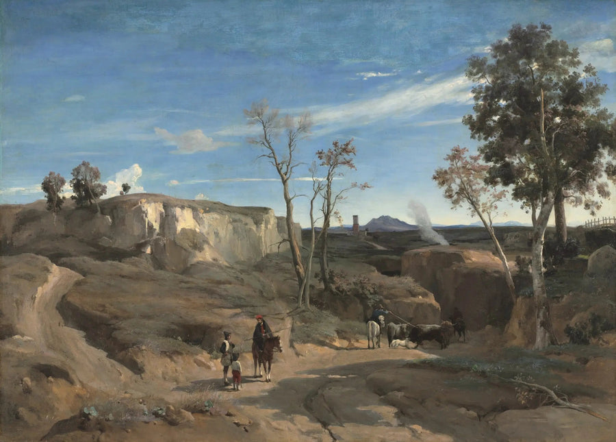 Blick auf die Cervara, Campagne de Rome - Jean-Baptiste Camille Corot
