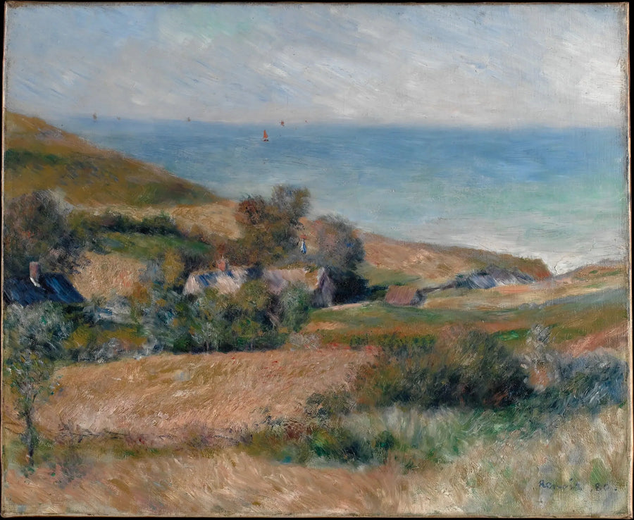 Blick auf die Küste bei Wargemont in der Normandie - Pierre-Auguste Renoir