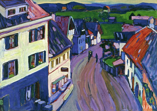 Vue de la fenêtre du Griesbrau - Vassily Kandinsk - Reproductions de tableaux et peintures haut de gamme