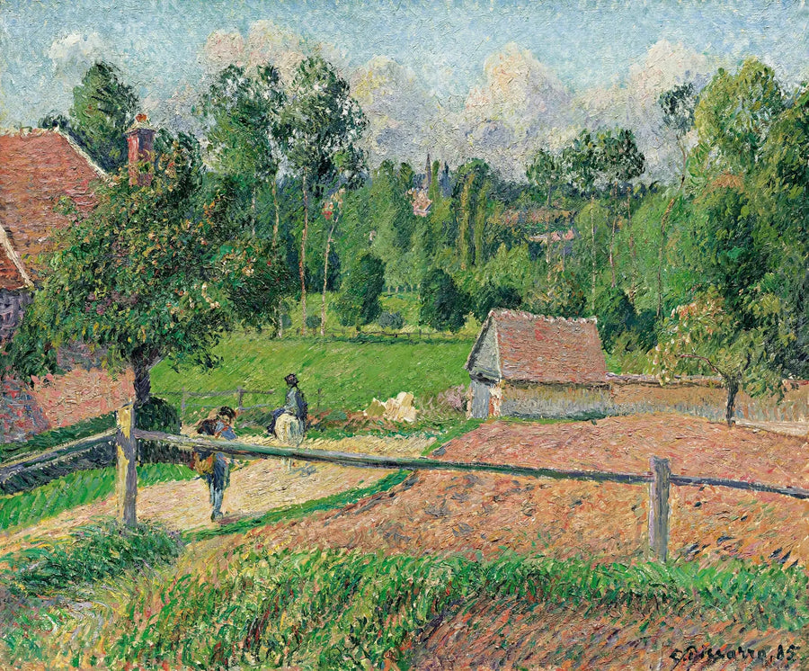Blick aus dem Fenster des Künstlers, Eragny - Camille Pissarro
