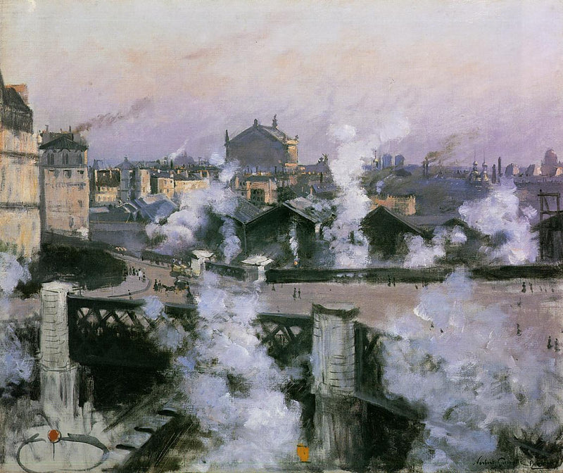 Blick auf den Bahnhof Saint-Lazare, Paris - Norbert Gœneutte