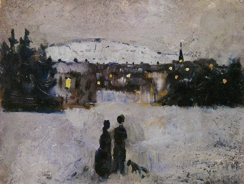 Stadtansicht an einem Wintertag - Edvard Munch