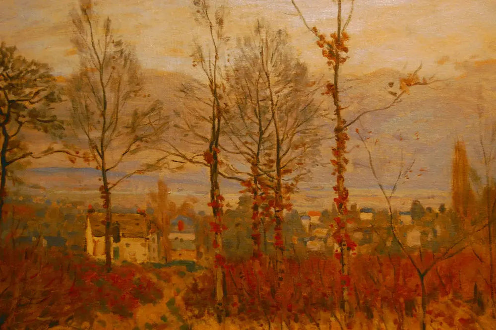 Vue de Louveciennes en automne - Alfred Sisley image 1 reproduction artisanale de tableau