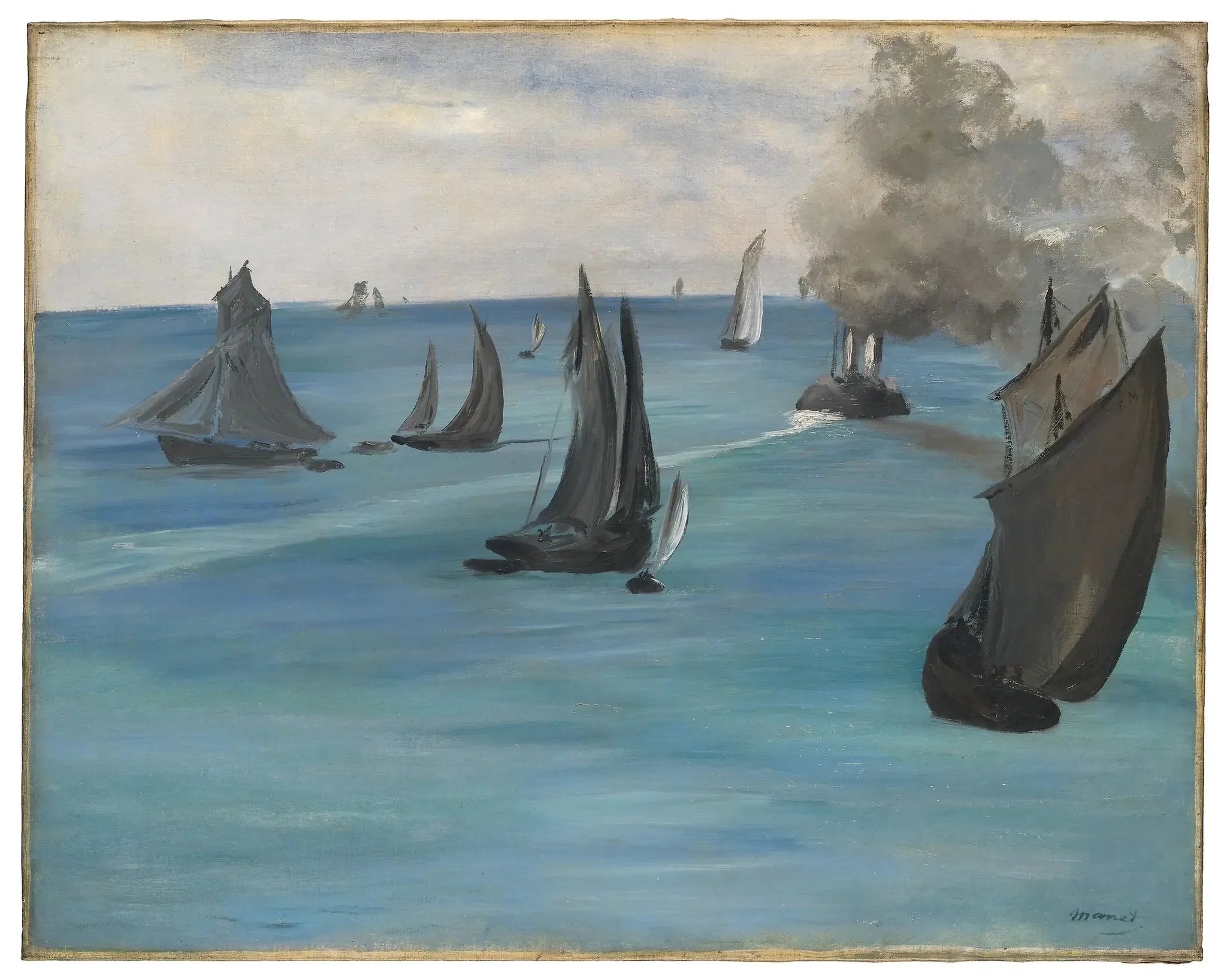 Vue de mer, temps calme - Édouard Manet image 1 reproduction de peinture à l’huile