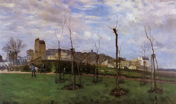 Blick auf Montmartre, von der Cité des Fleurs in den Batignolles - Alfred Sisley
