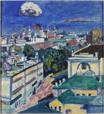 Blick auf Moskau aus dem Fenster der Wohnung Kandinskys Nr. 1, Platz Zoubovsky - Vassily Kandinsky