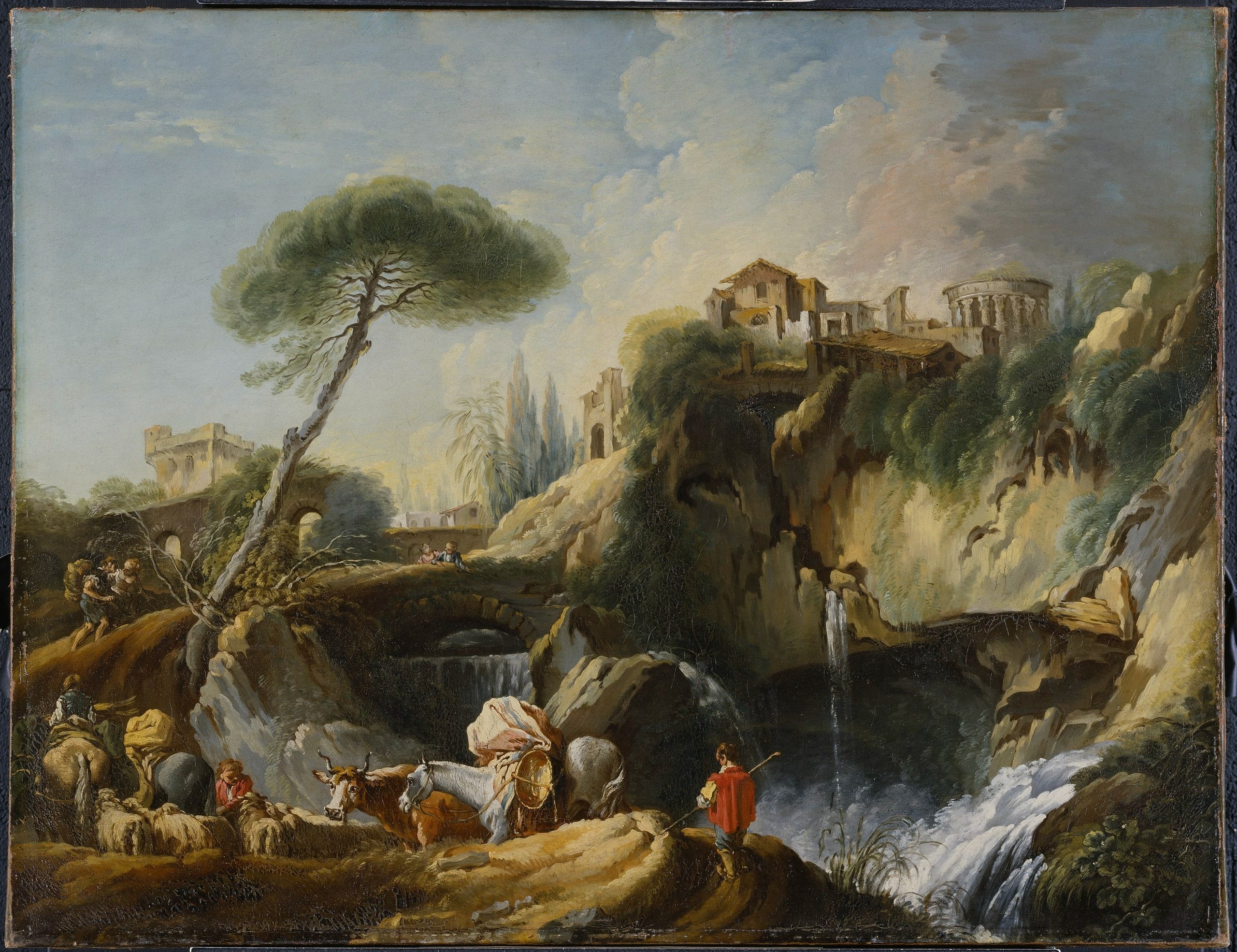 Blick auf Tivoli mit dem Tempel der Vesta - François Boucher