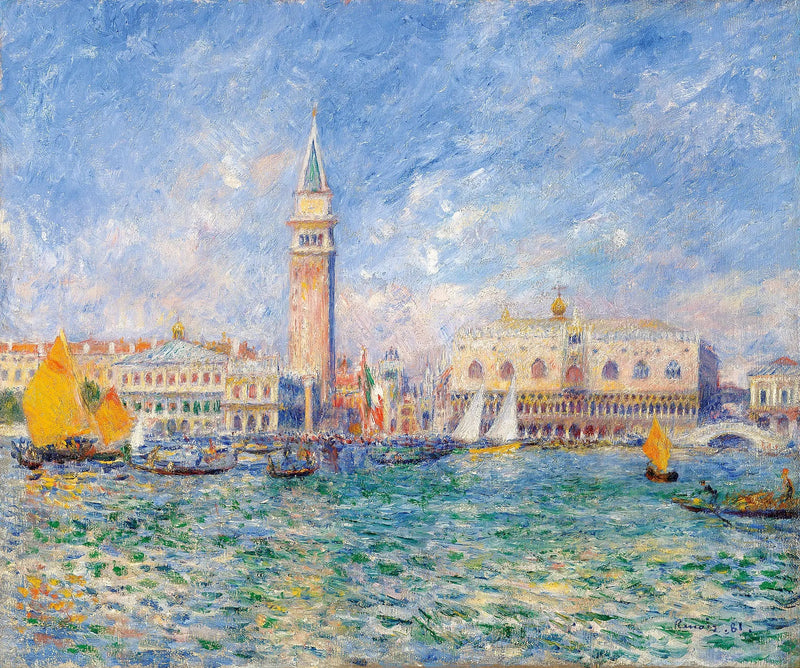 Blick auf Venedig, den Dogenpalast - Pierre-Auguste Renoir