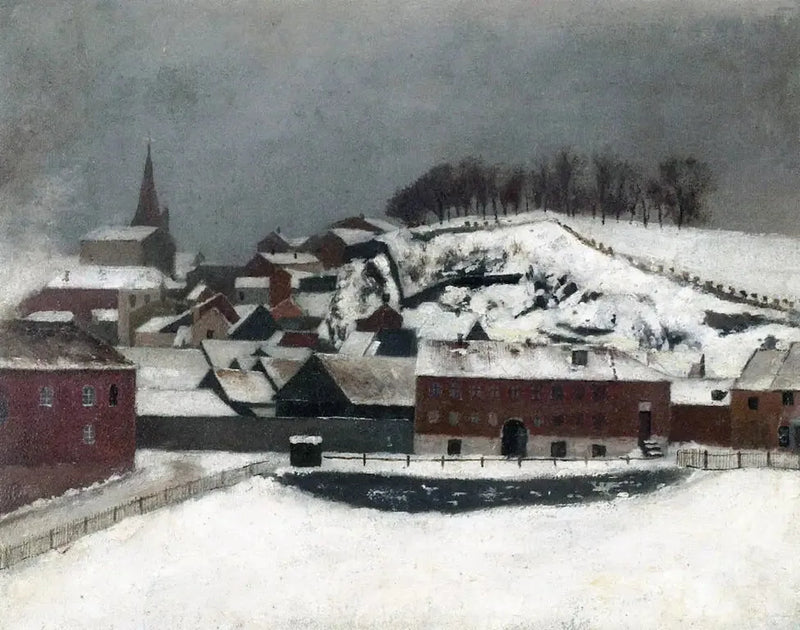 Aussicht von Fossveien 7 in Richtung Bergfjerdingen - Edvard Munch