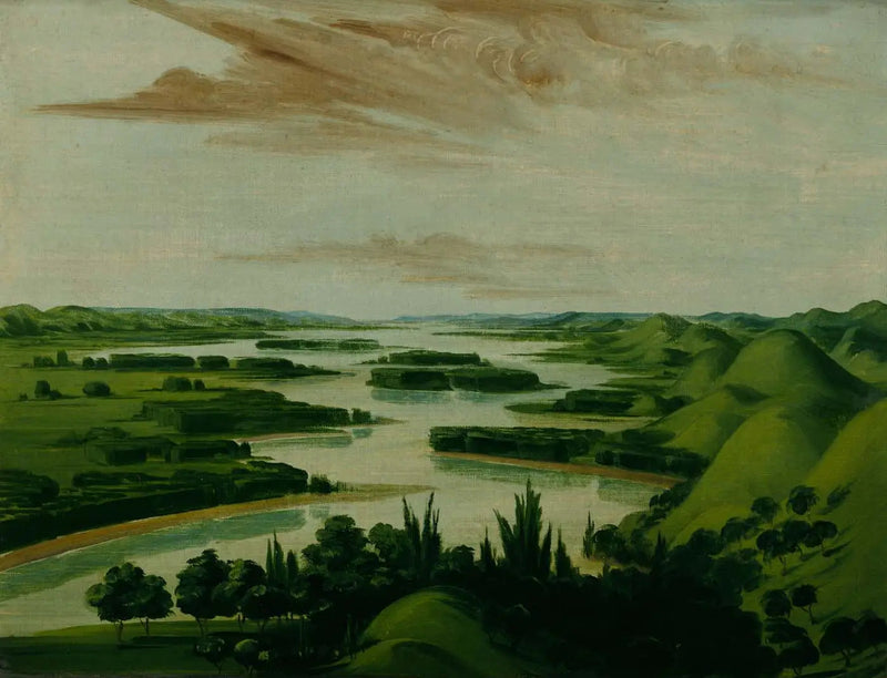 Blick von Floyds Grab, 1.300 Meilen über St. Louis - George Catlin