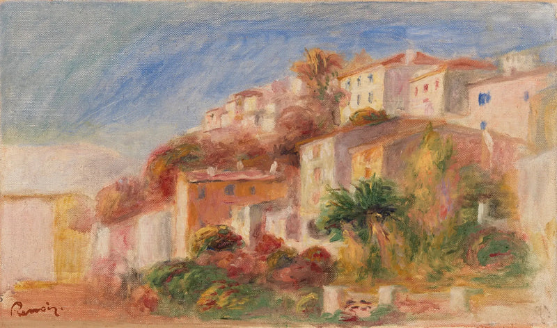 Aussicht vom Garten der Post, Cagnes (Dorf vom Garten der Post, Cagnes) - Pierre-Auguste Renoir
