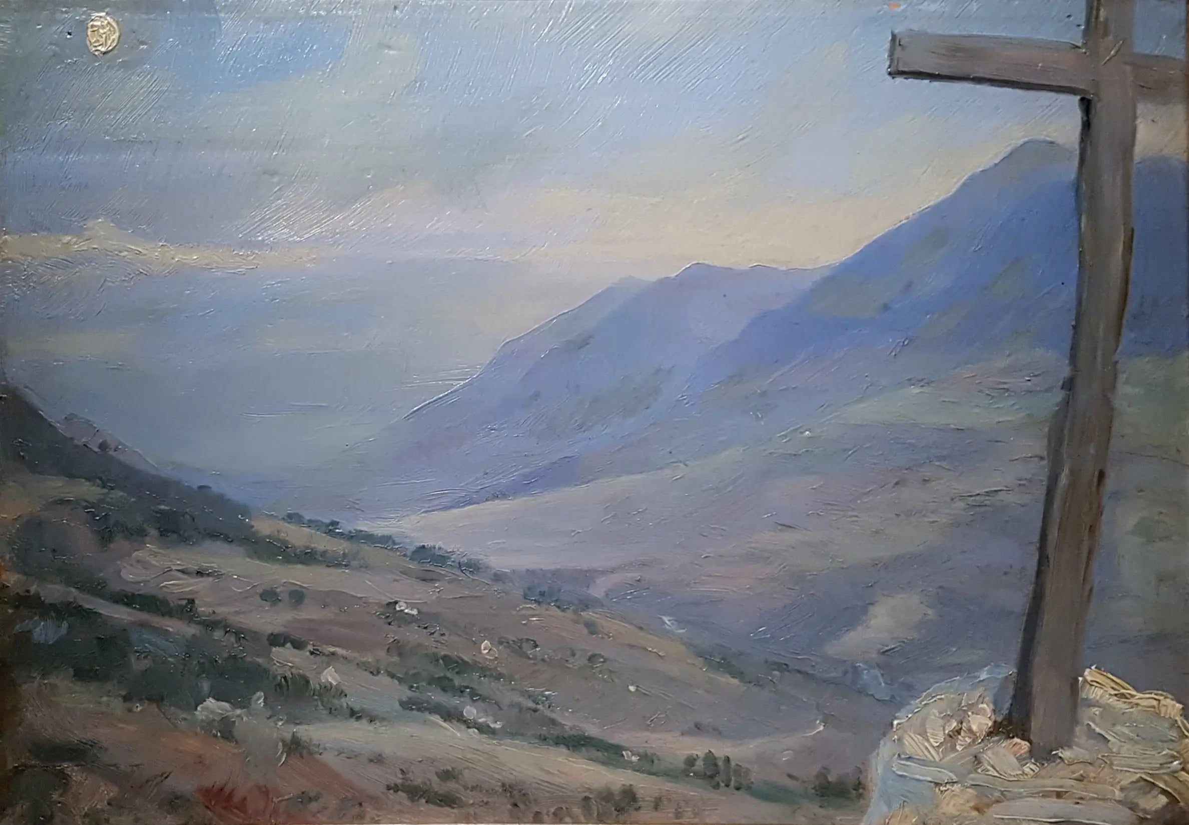 Vue depuis les Abruzzes - Peder Severin Krøyer image 1 copie de tableau peinte à la main