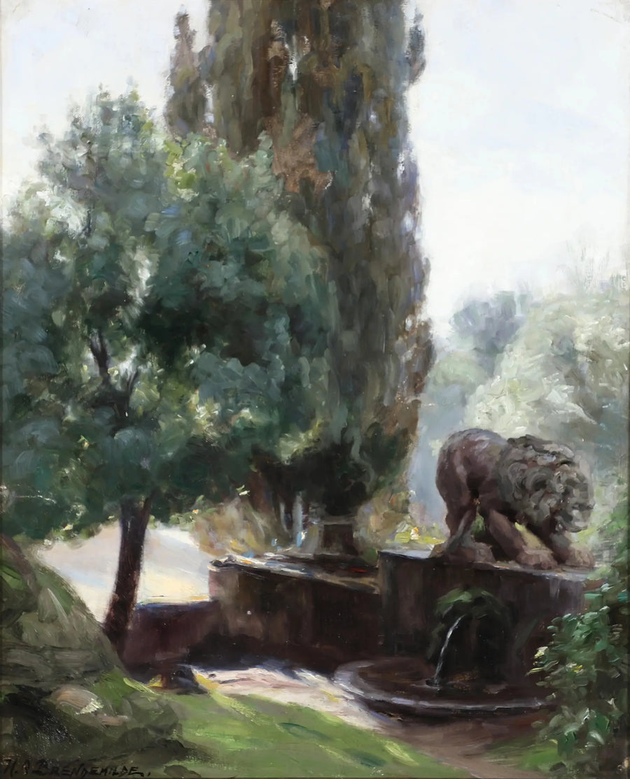 Blick von den Gärten der Villa Borghese. - H. A. Brendekilde