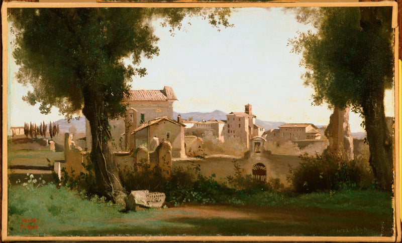 Blick von den Farnese-Gärten - Jean-Baptiste Camille Corot