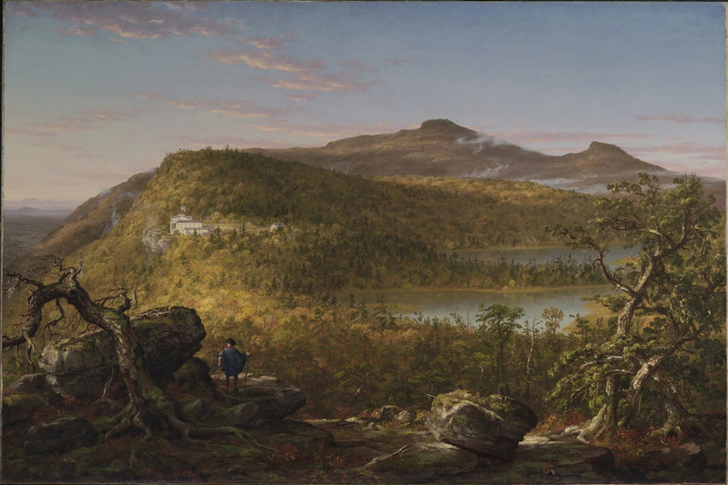 Blick auf die beiden Seen und Mountain House, Catskill-Berge, Morgen - Thomas Cole