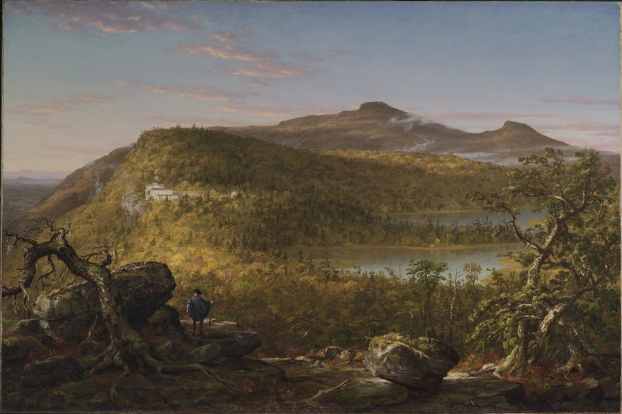 Blick auf die beiden Seen und Mountain House, Catskill-Berge, Morgen - Thomas Cole