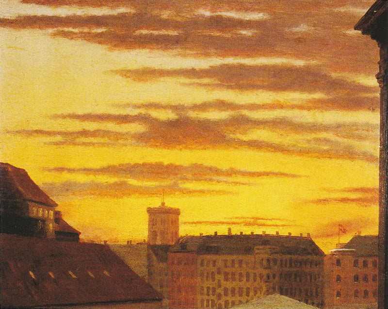 Blick auf die Dächer von Havnegade und den Nikolai-Turm. - Peder Severin Krøyer
