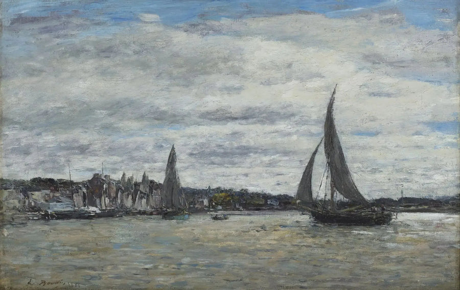 Blick auf den Trouville-Teich - Eugène Boudin