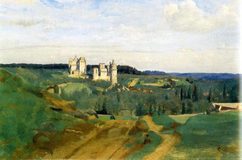 Blick auf das Château de Pierrefonds - Jean-Baptiste Camille Corot