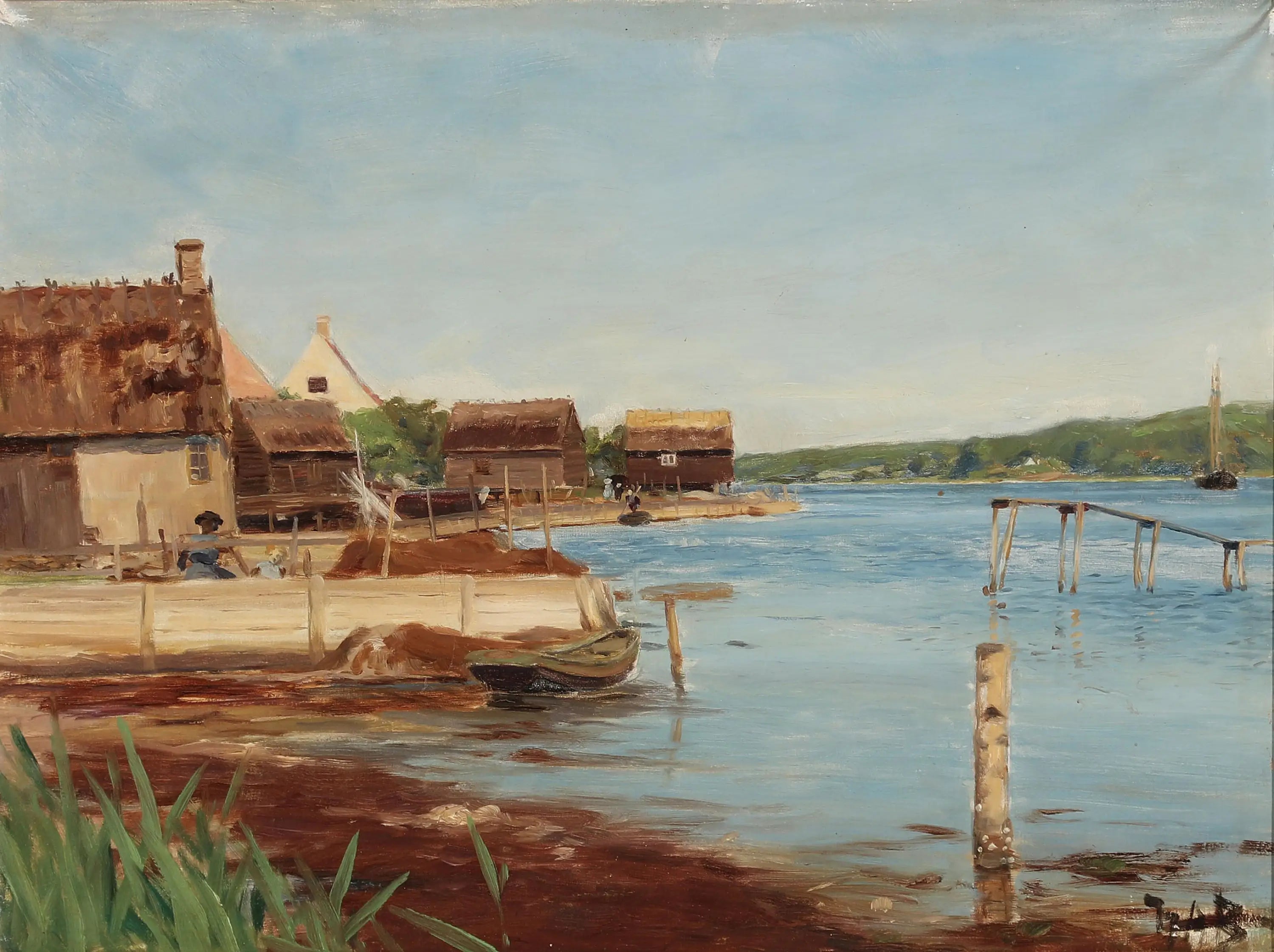 Vue du fjord de Roskilde à Jyllinge. - H. A. Brendekilde image 1 tableau peint à l’huile sur toile