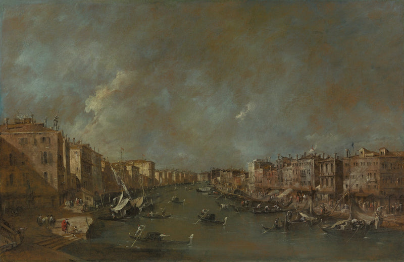 Blick auf den Canal Grande vom Rialto-Brücke - Francesco Guardi