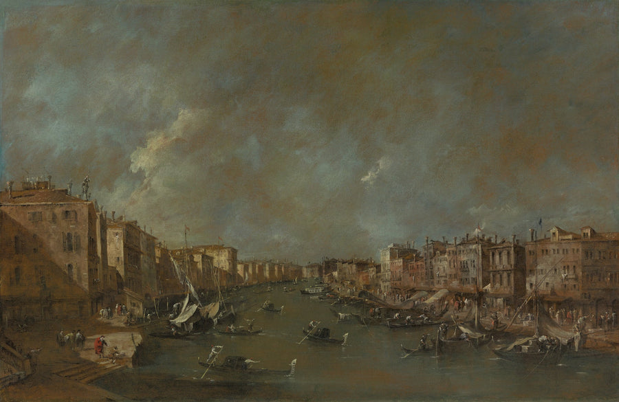 Blick auf den Canal Grande vom Rialto-Brücke - Francesco Guardi