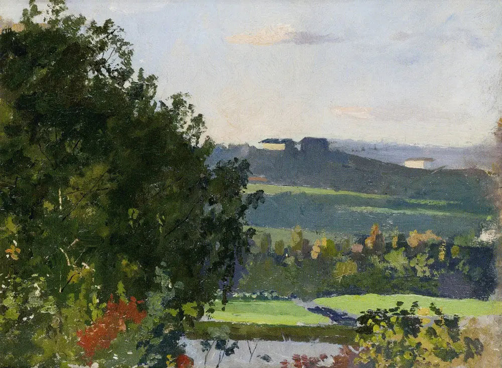 Vue du jardin de Grüner - Edvard Munch image 1 tableau peint à l’huile sur toile