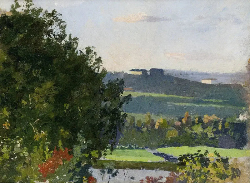 Blick auf den Garten von Grüner - Edvard Munch