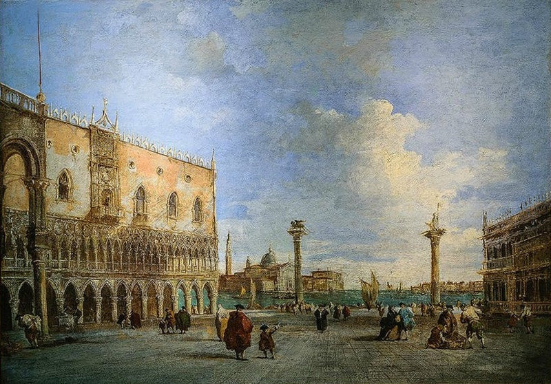 Blick auf den Dogenpalast in Venedig. - Francesco Guardi