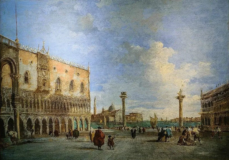 Blick auf den Dogenpalast in Venedig. - Francesco Guardi