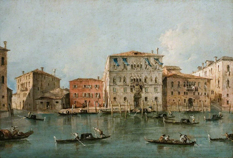 Blick auf den Palazzo Loredan dell'Ambasciatore am Canal Grande, Venedig - Francesco Guardi