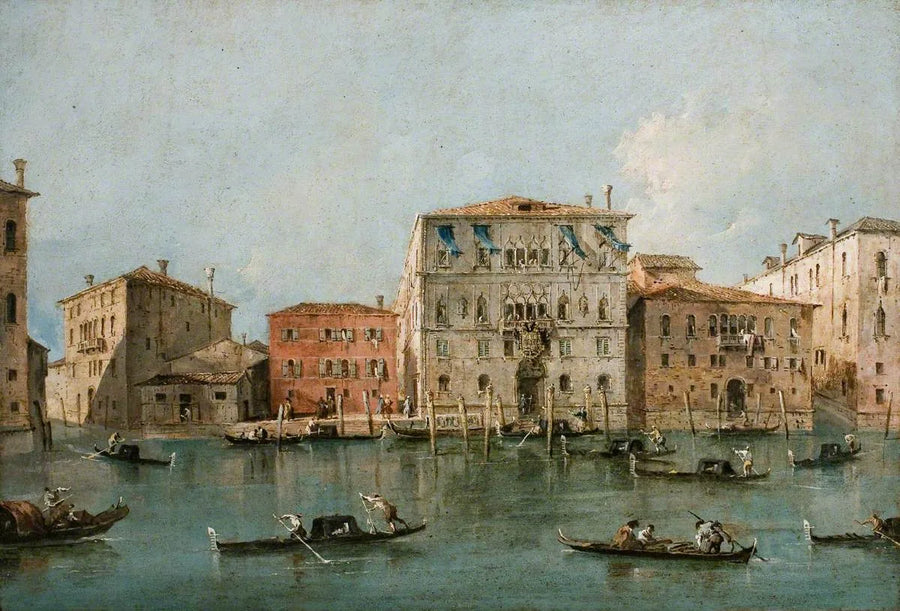 Blick auf den Palazzo Loredan dell'Ambasciatore am Canal Grande, Venedig - Francesco Guardi