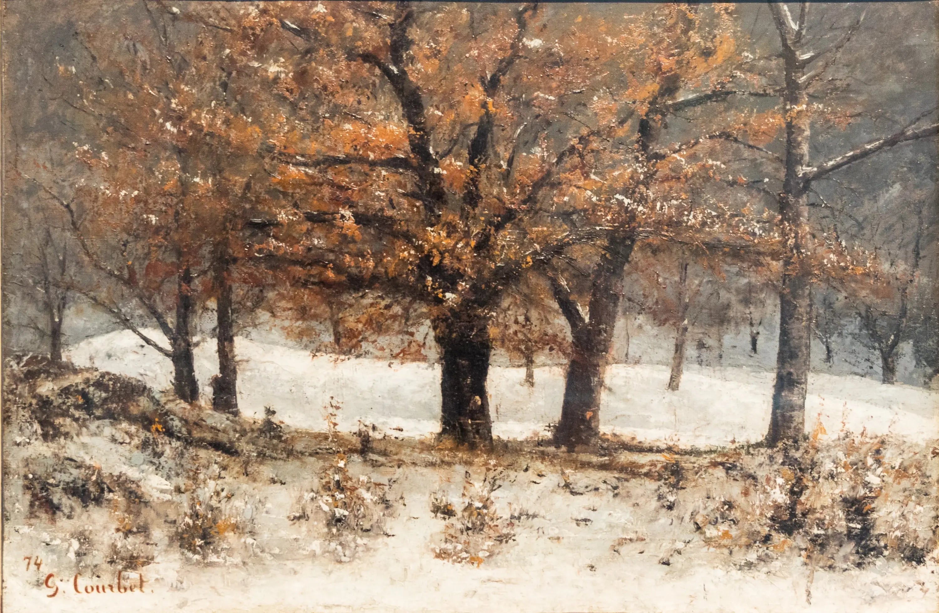 Vue du Parc des Crêtes au-dessus de Clarens - Gustave Courbet image 1 tableau peint à l’huile sur toile