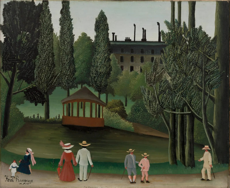 Blick auf den Park Montsouris, Der Kiosk - Henri Rousseau