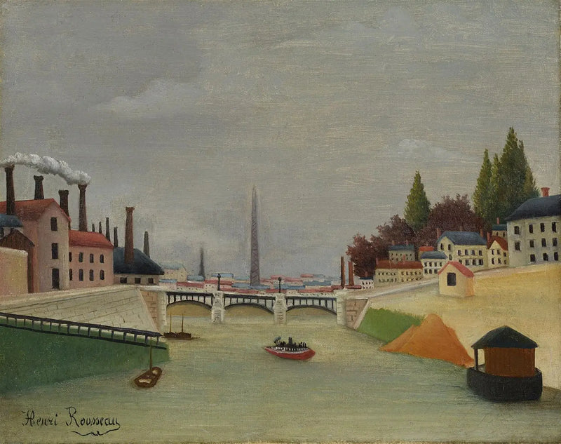 Blick auf die Brücke von Grenelle, Trocadéro - Henri Rousseau