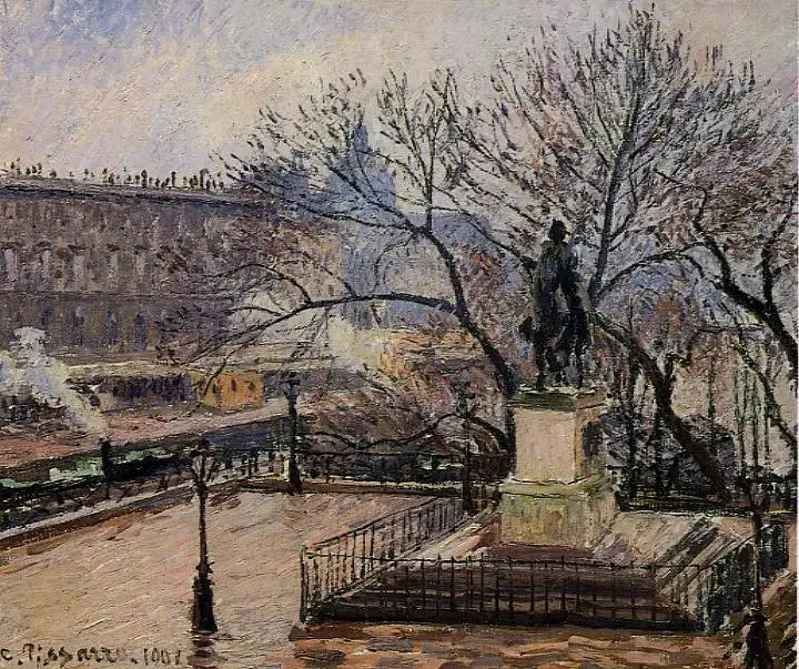Ansicht der Pont-Neuf mit der Statue von Heinrich IV - Camille Pissarro