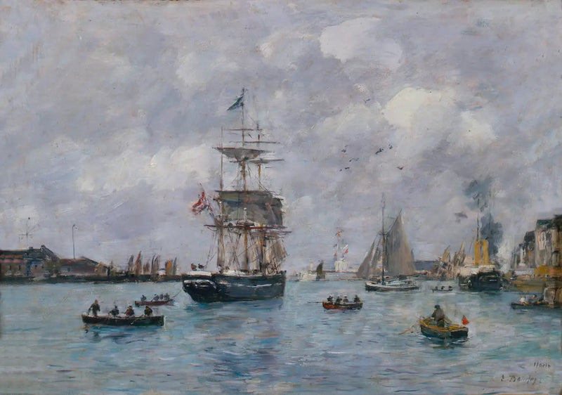 Blick auf den Hafen von Le Havre - Eugène Boudin