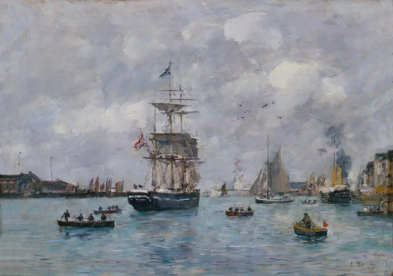 Blick auf den Hafen von Le Havre - Eugène Boudin