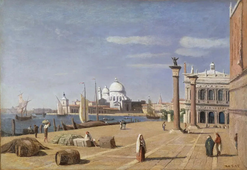 Blick auf das Quai des Schiavoni - Jean-Baptiste Camille Corot