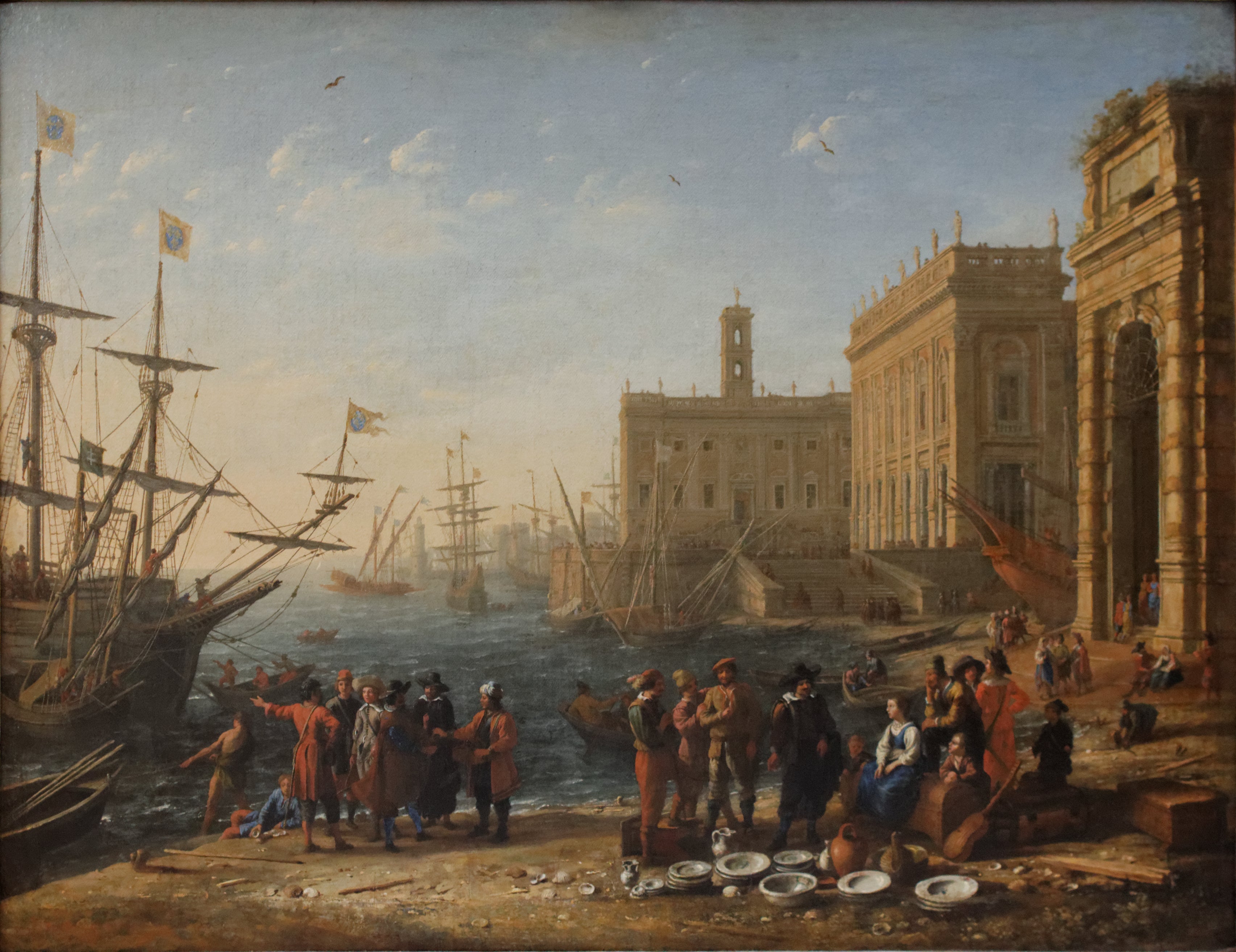 Blick auf einen Hafen mit dem Kapitol - Claude Lorrain
