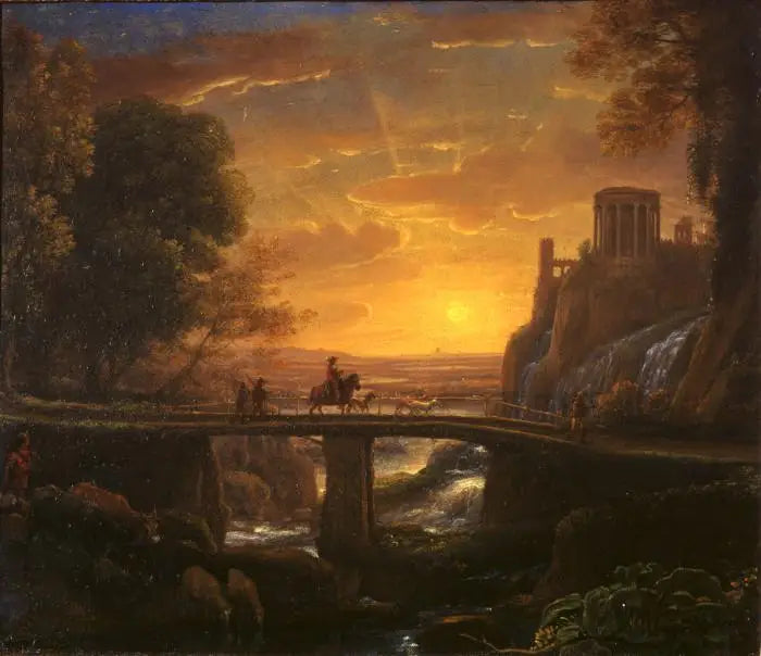 Imaginäre Ansicht von Tivoli - Claude Lorrain