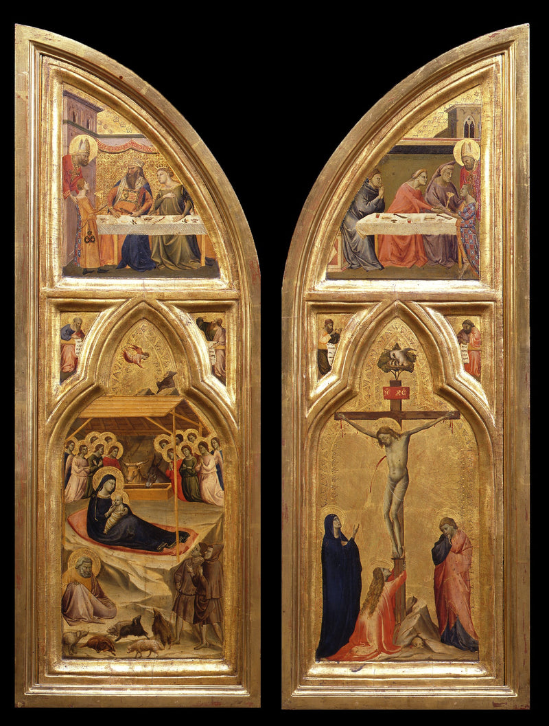 Innensicht der Jalousien des Triptychons - Taddeo Gaddi